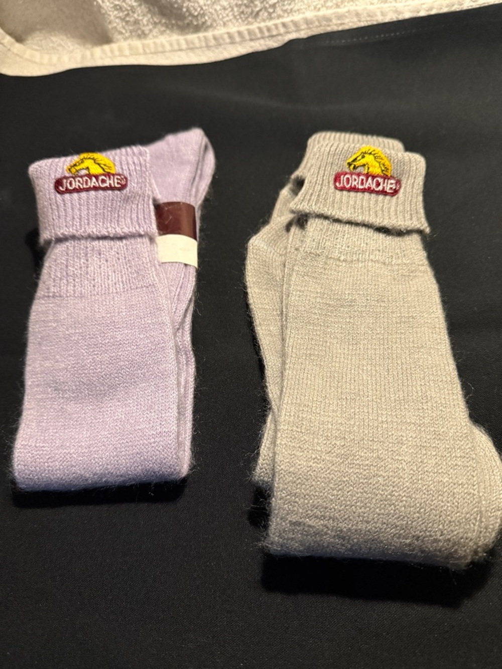 Jordache womens Socks in Lavender and Light Gray - lot of 2